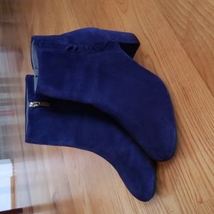 Rockport Oaklee Ruffle blue suede boots size 8.5 wide